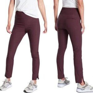 Athleta Wander Slim Ankle Pant 6 High Rise Plum Burgundy - 50off3